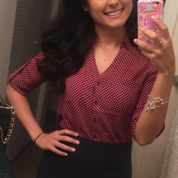 EXPRESS Polka Dot Blouse 💋 - Picture 3 of 4